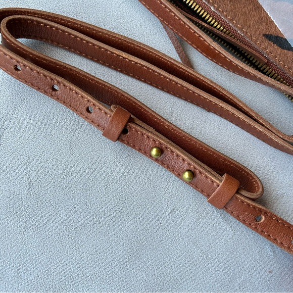 Madewell ~ Crossbody Leather Bag ~ Zebra Print Calf Hair ~ Brand New! - Picture 6 of 17